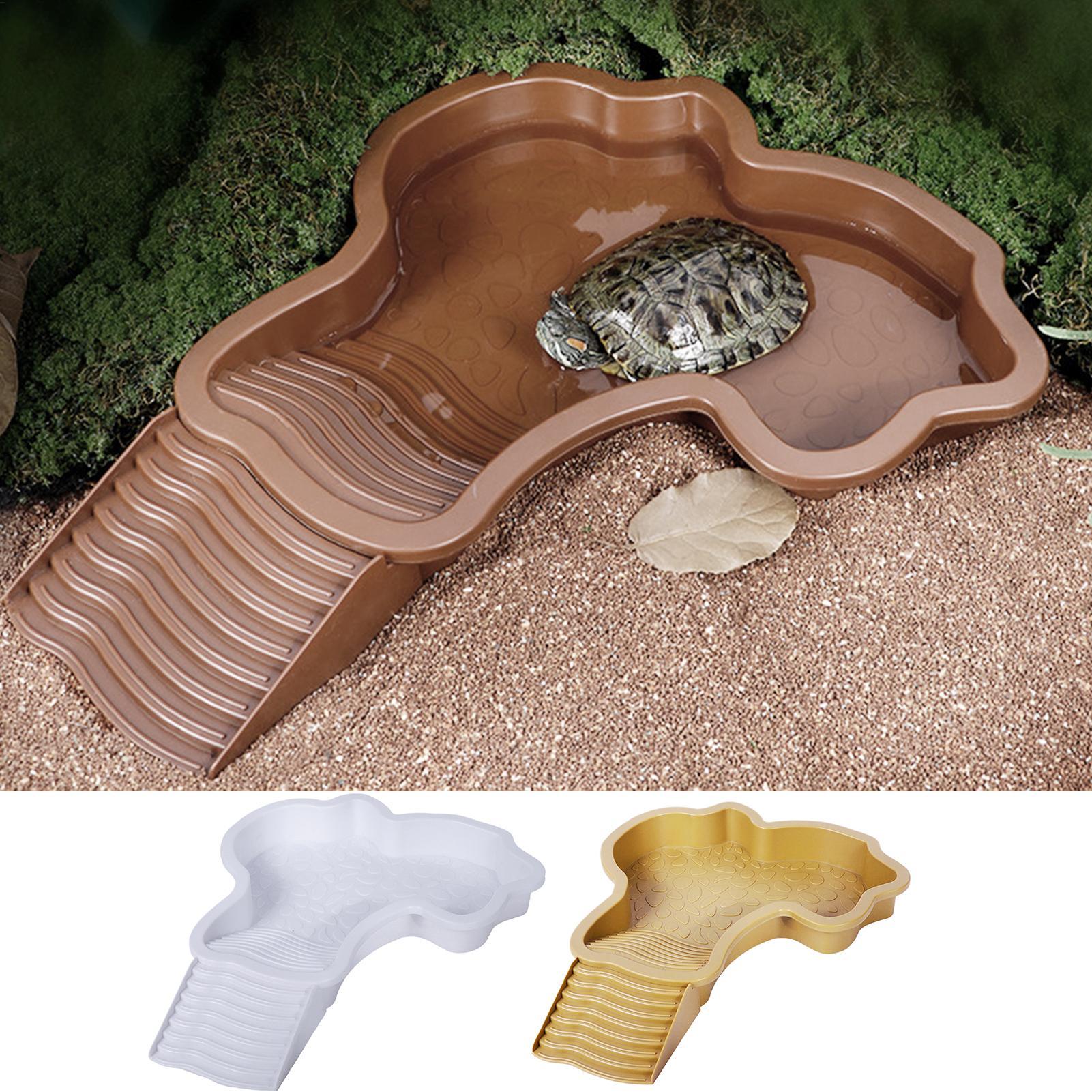 Water Dish Reptile - Sürüngen Banyo Havuzu Rampalı Kaplumbağa Islatma